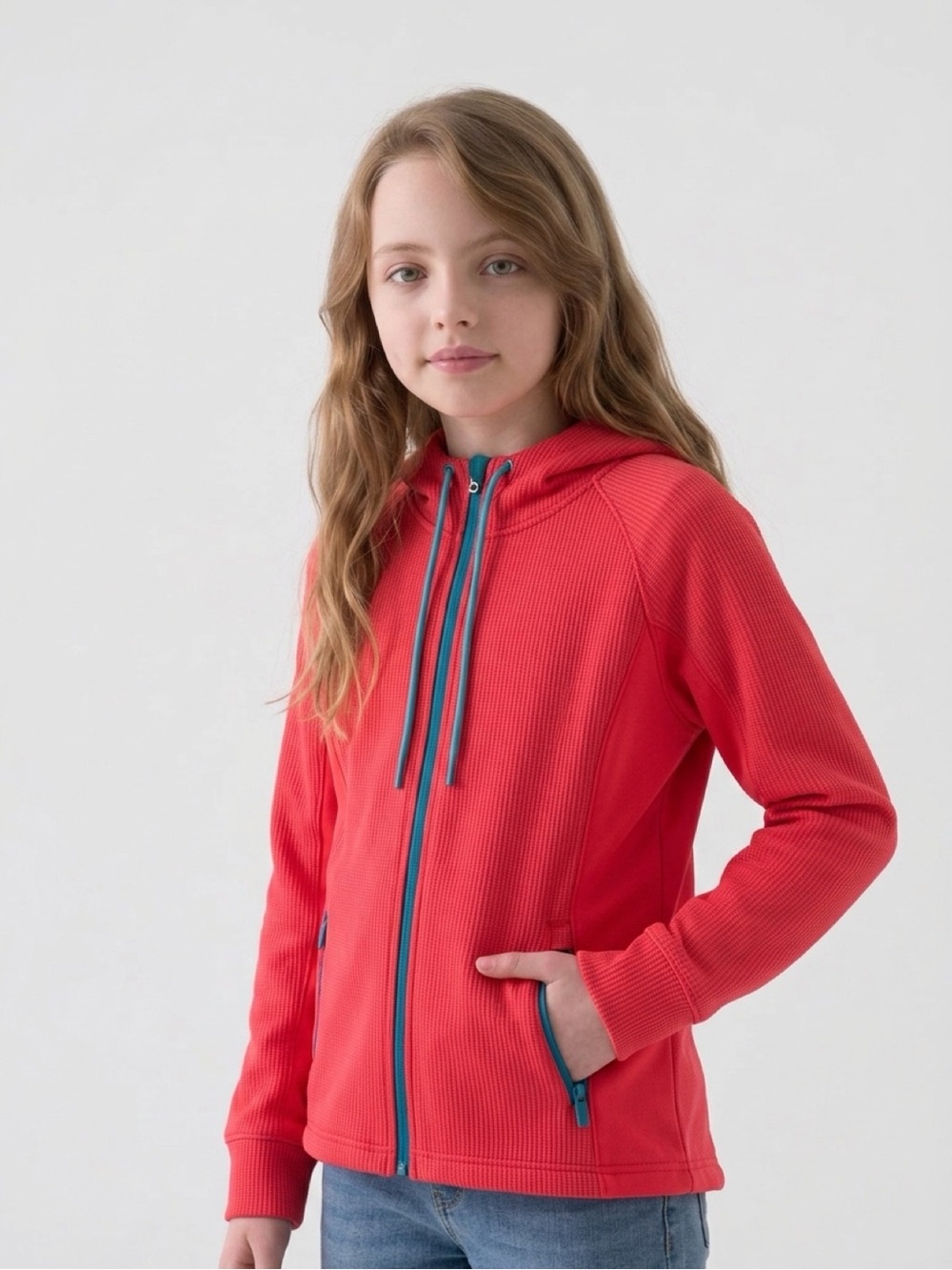 Swiss Tech Kids Neon Pink Hoodie Jacket Coat Medium (8-10)